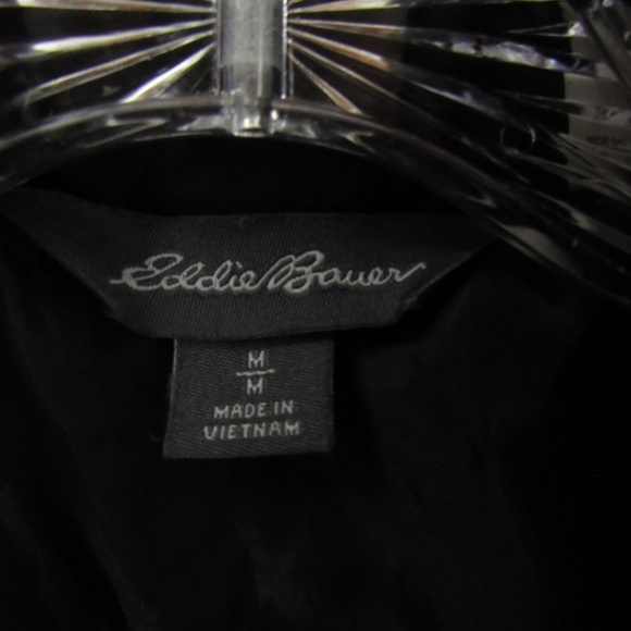 Eddie Bauer Black Zip Front Down Puffer Jacket Men's M - Picture 7 of 14